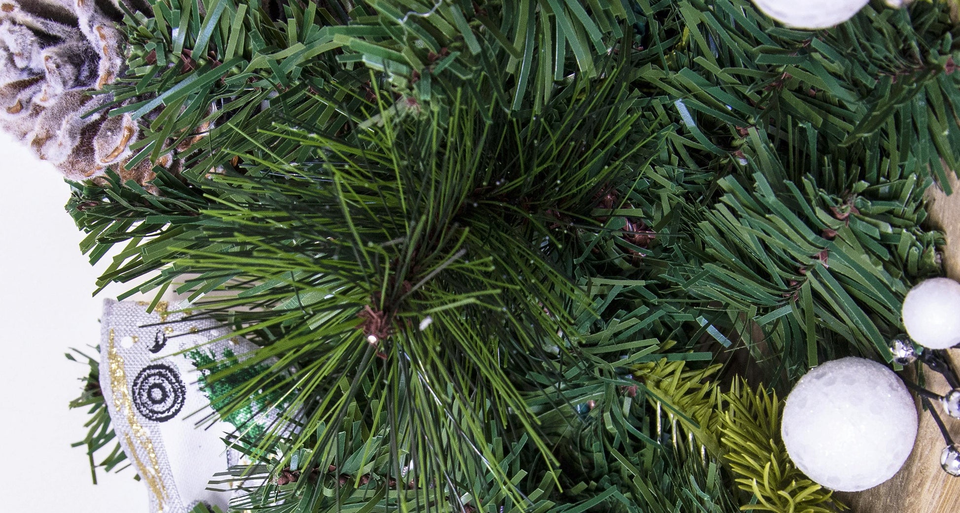 180cm Decorated Mixed Pine Garland with Baubles Berries & Bows