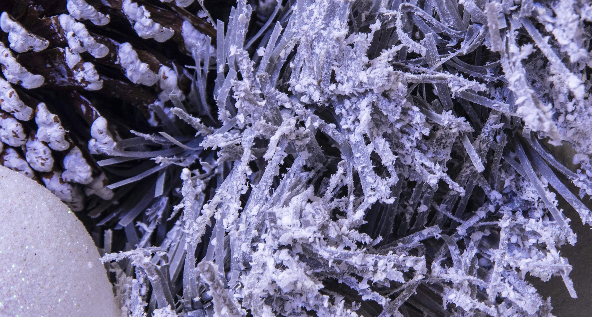 180cm Decorated Silver Mixed Pine Garland with Rose Gold Poinsettia