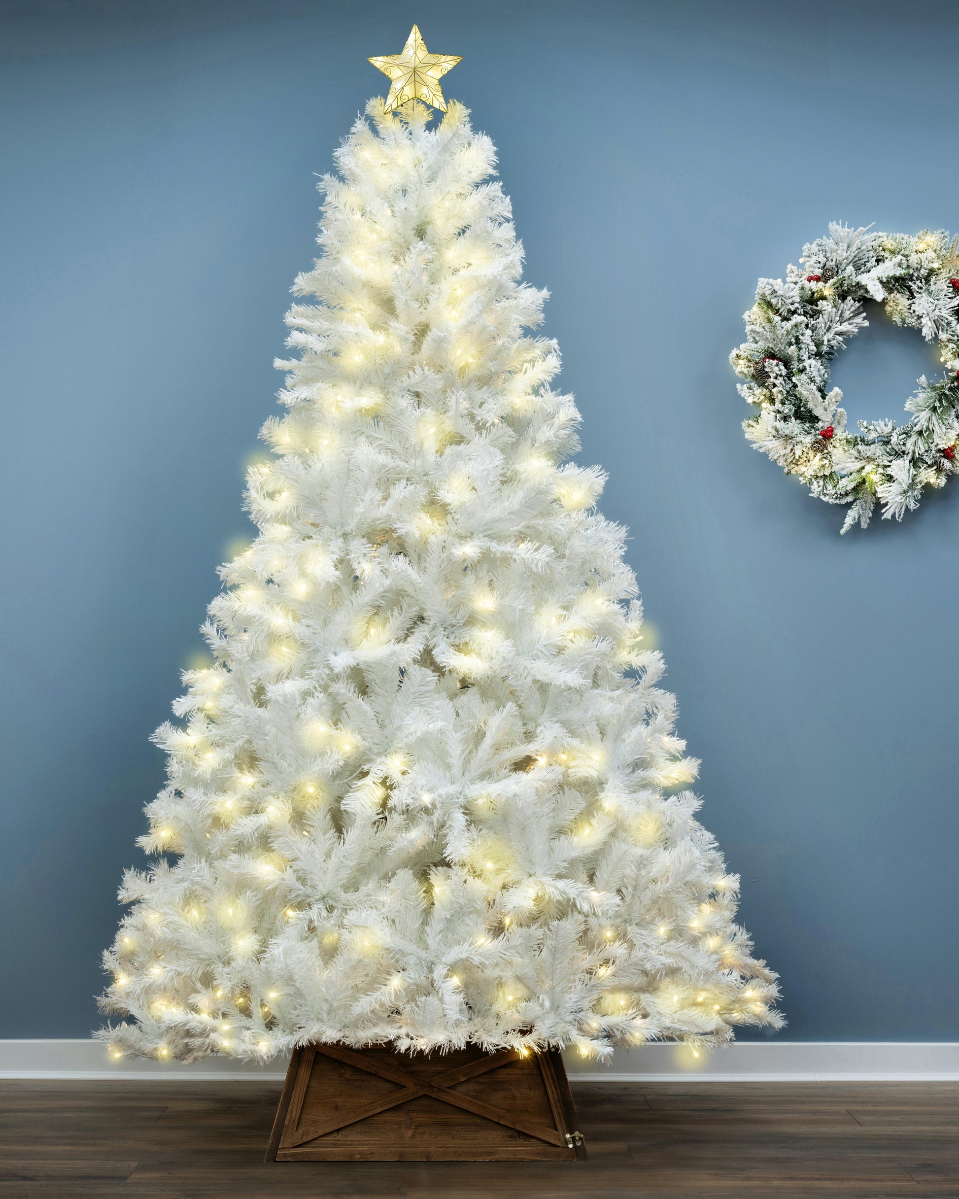 The 8ft Pre-lit Bianca Pine Tree with Warm White Lights