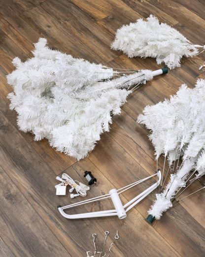 The 10ft Pre-lit Bianca Pine Tree with Warm White Lights