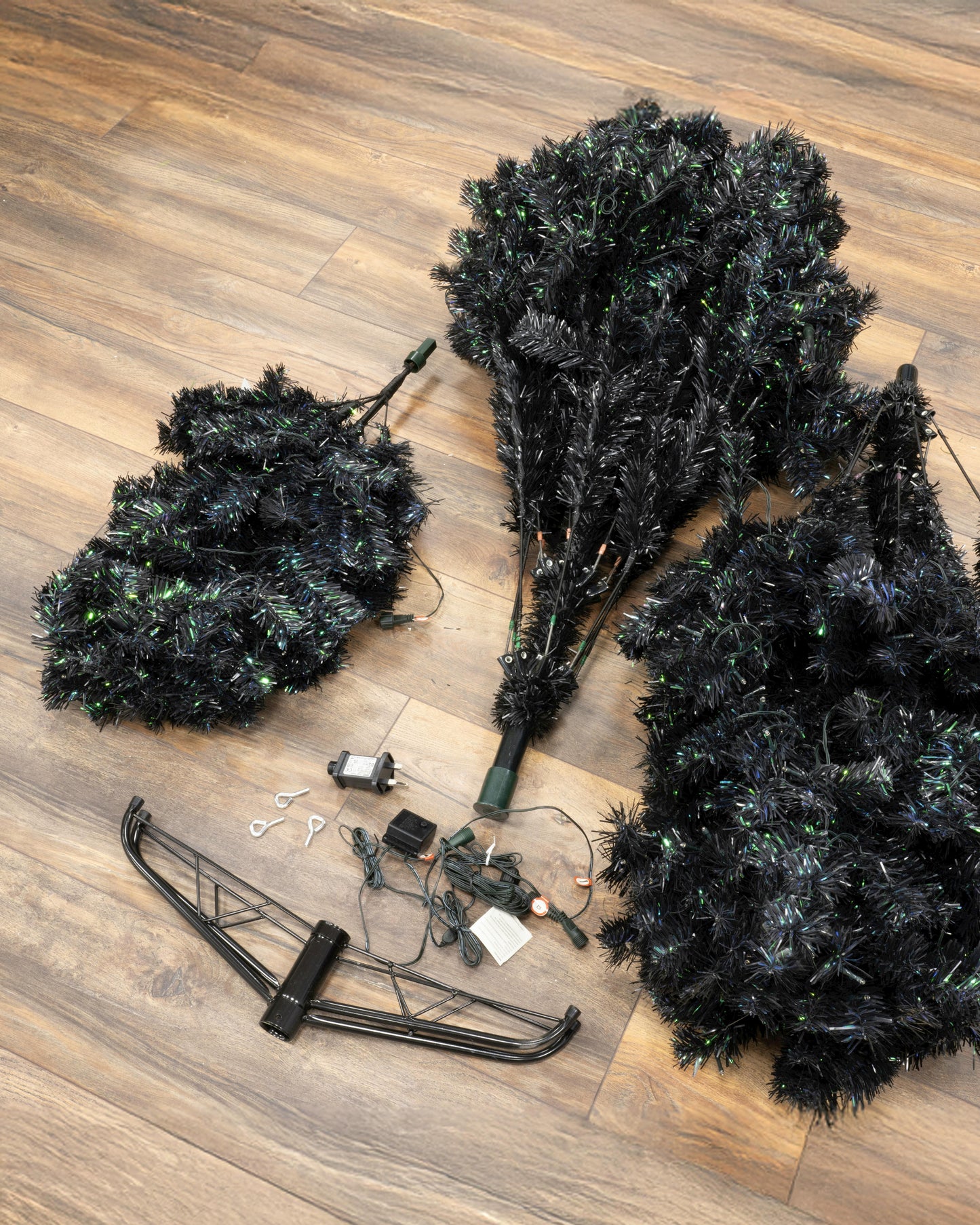 The 6ft Pre-lit Black Iridescence Pine Tree with Warm White Lights