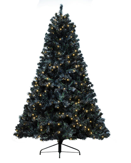 The 6ft Pre-lit Black Iridescence Pine Tree with Warm White Lights