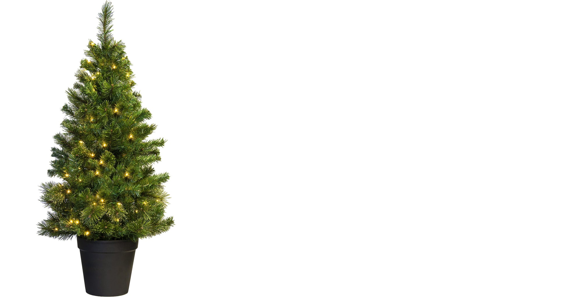 The 4ft Pre-lit Majestic Dew Pine Potted Tree (Indoor/Outdoor)