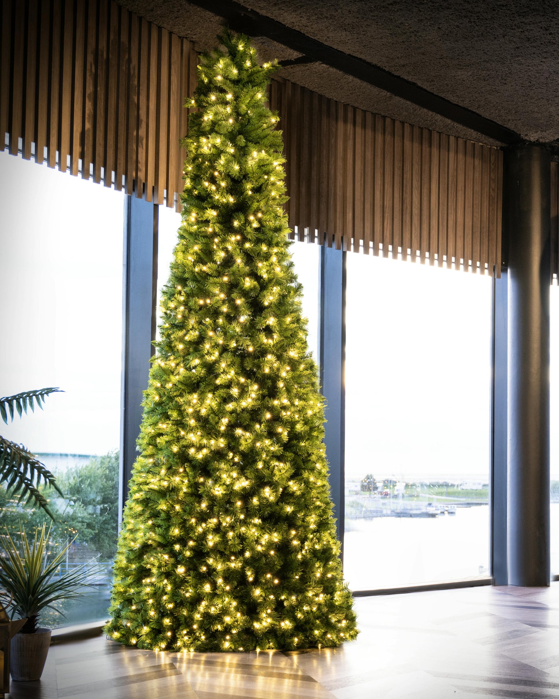 The 10ft Pre-lit Pallazo Pine Cone Tree - Dual Colour LEDs