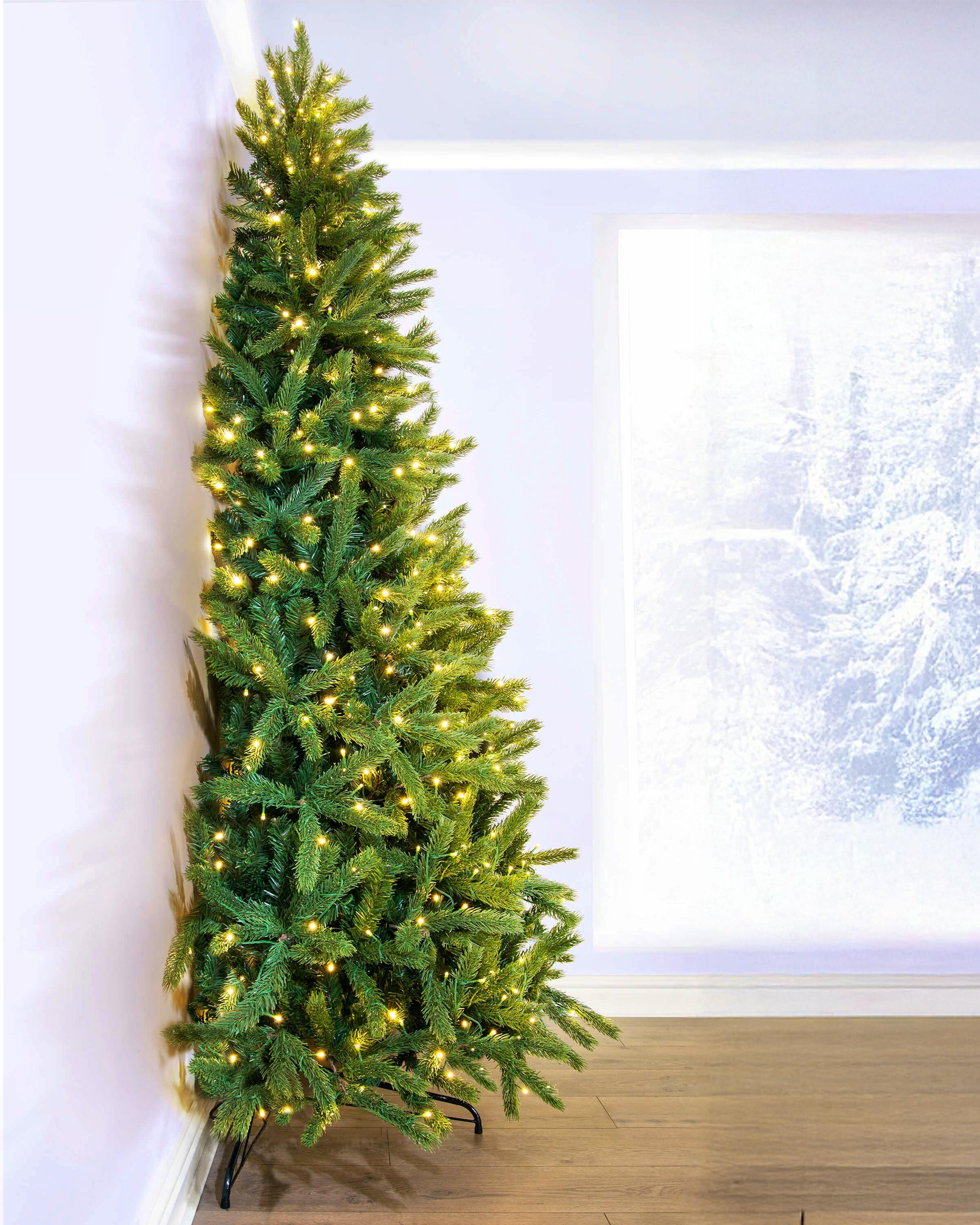 The 4ft Pre-lit Ultra Devonshire Half Tree Warm White Lights