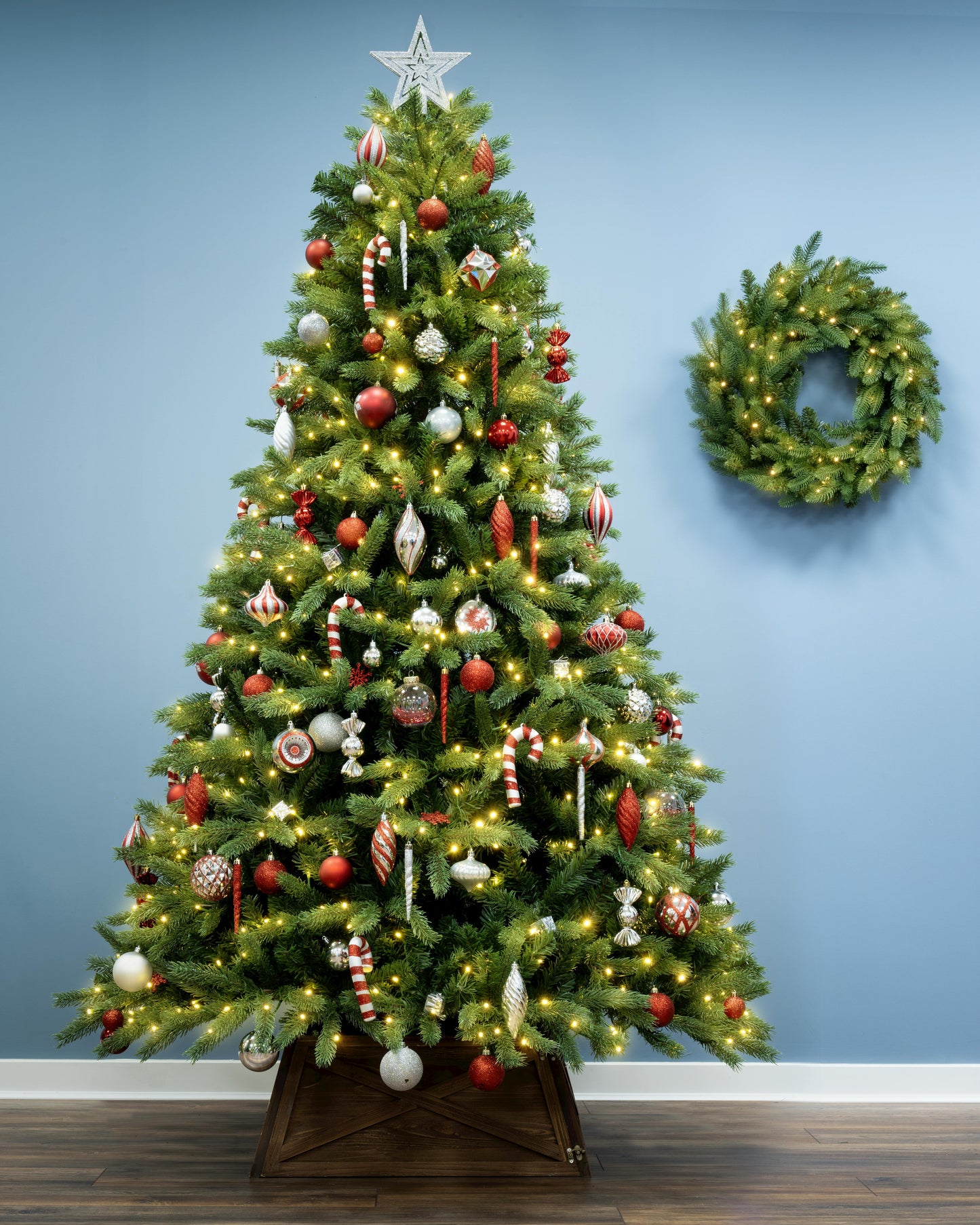 The Ultra Devonshire Fir Pre-lit with Warm White/Multicoloured Colour change LEDs (4ft to 12ft)